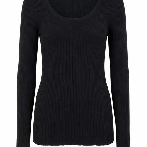 ASOS Women’s Black Slim Fit Long Sleeve Knit Top Size 6