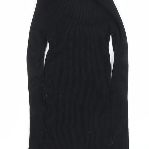 ASOS Women’s Black Slim Fit Long Sleeve Knit Top Size 6