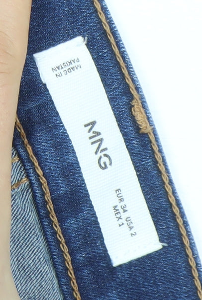MNG Women’s Blue Skinny Maternity Jeans Size 6 Stretch Denim