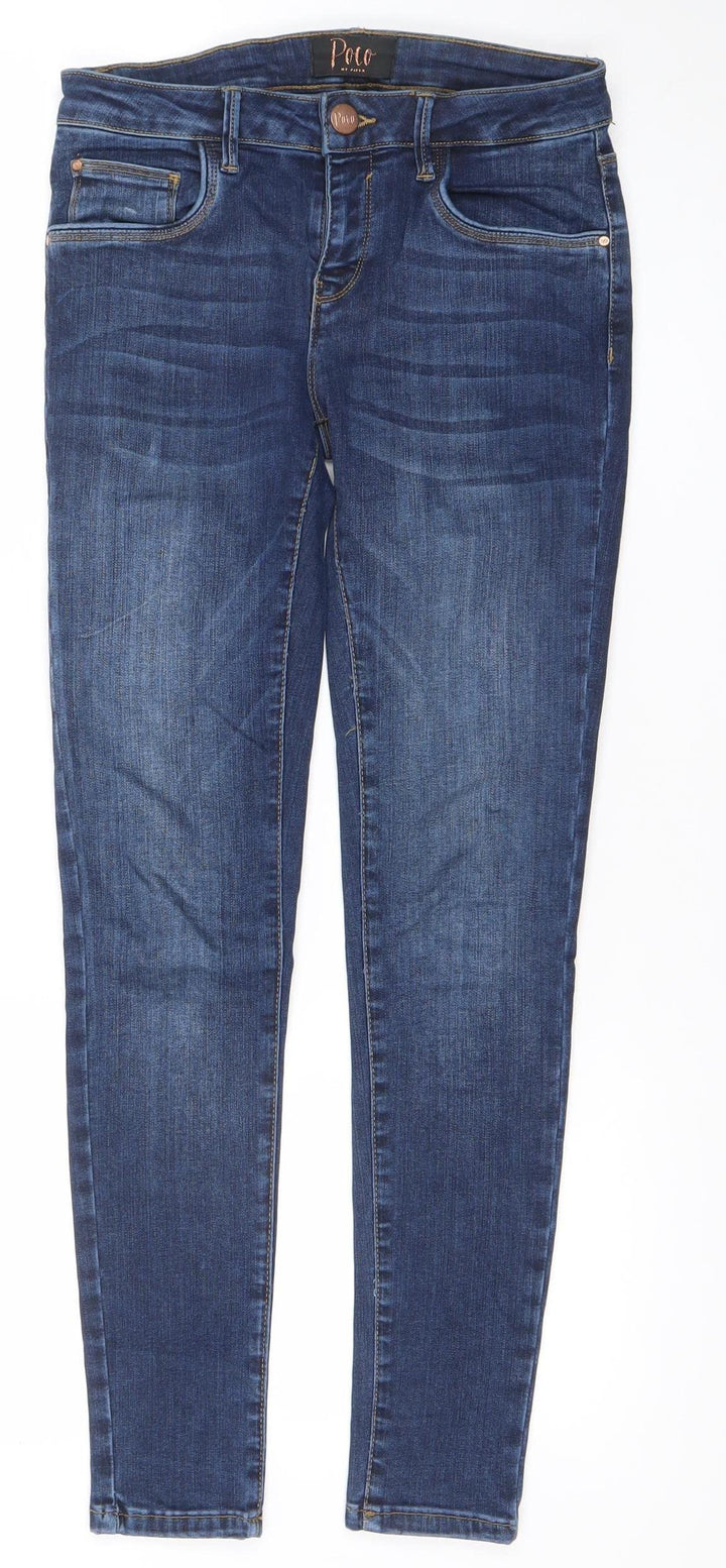 Poco by Pippa Women's Blue 8S Skinny Denim Jeans The Slimmer