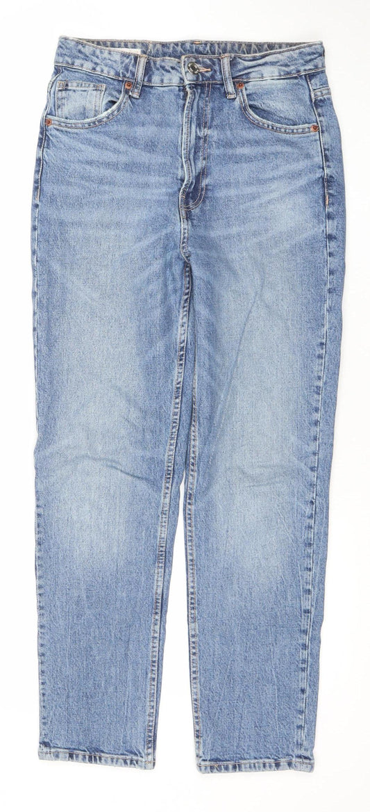 Zara Women's Blue Size 8 Straight Leg Denim Jeans