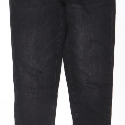 ZARA Womens Black Skinny Jeans Size 8 Slim Fit Mid Rise Denim