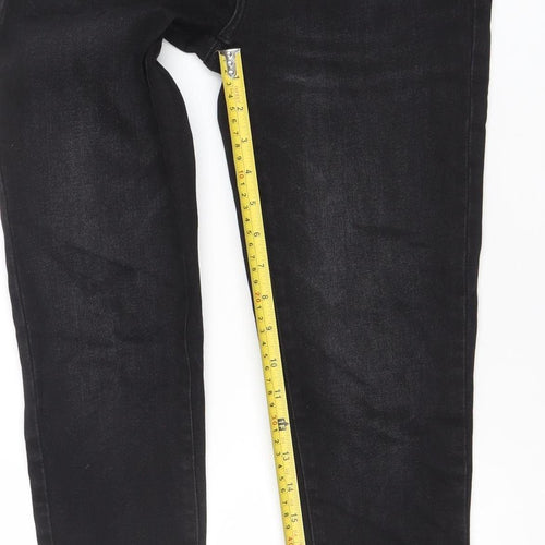 ZARA Womens Black Skinny Jeans Size 8 Slim Fit Mid Rise Denim