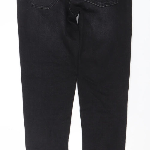 ZARA Womens Black Skinny Jeans Size 8 Slim Fit Mid Rise Denim