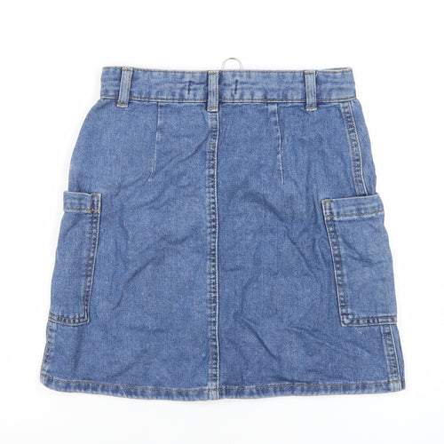 Denim Co. Women's Blue Denim Cargo Mini Skirt Size 4