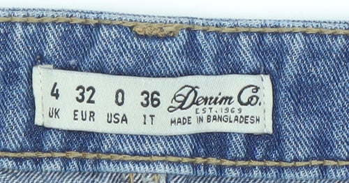 Denim Co. Women's Blue Denim Cargo Mini Skirt Size 4