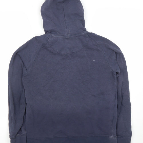 Canterbury Women’s Navy Hoodie Size 14 Cotton Pullover Embroidered Logo