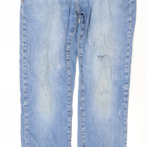Fashion Never Stops Men's Blue Straight Denim Jeans W32 L32
