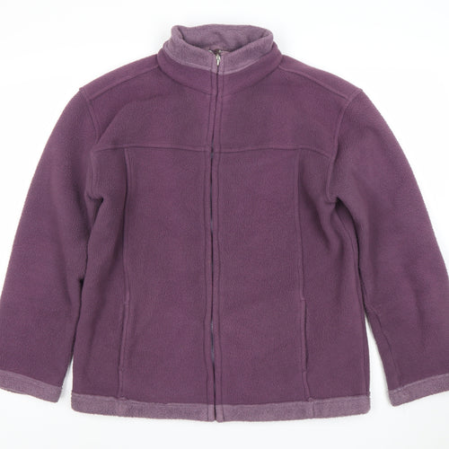 Tayberry Company Womens Purple Fleece Full Zip Jacket Size M