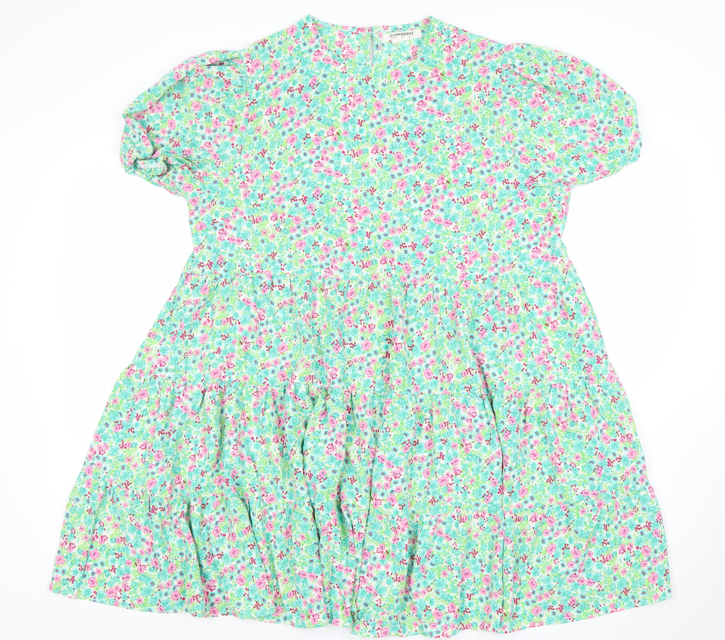 Glamorous Women's Multicoloured Floral Skater Dress Size 8
