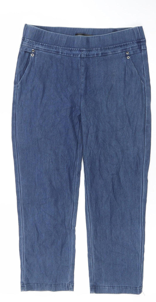 Just Elegance Women’s Blue Straight Leg Stretch Jeans Size 12