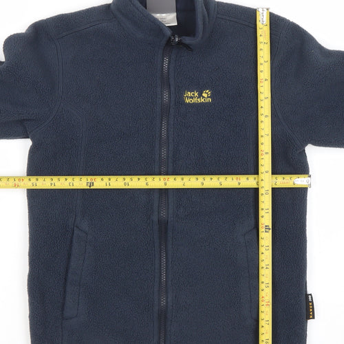 Jack Wolfskin Boys Blue Full Zip Fleece Jacket Size 12 Years