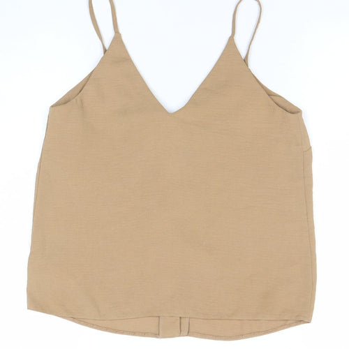 New Look Women’s Brown Button Front Camisole Tank Top Size 12