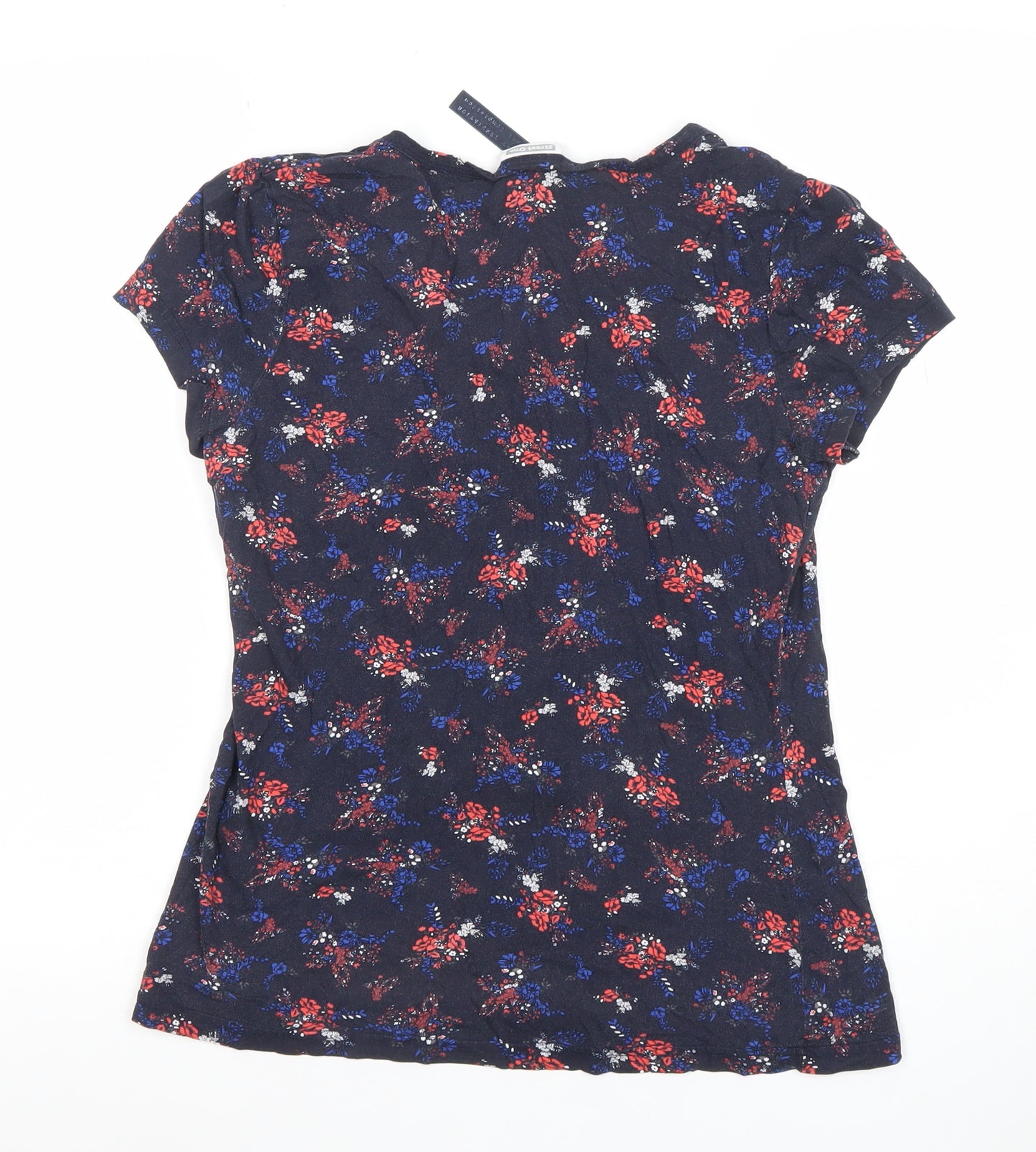 Street One Women’s Multicoloured Floral Short Sleeve Cotton Modal Scoop Neck T-Shirt Size M