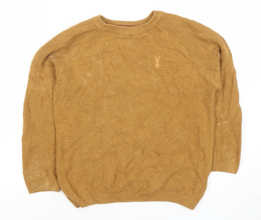 Next Boys Brown Cotton Crew Neck Jumper 7 Years Casual Knitwear