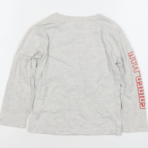 Marvel Boys Grey Spider-Man Long Sleeve T-Shirt 4 Years Cotton Blend