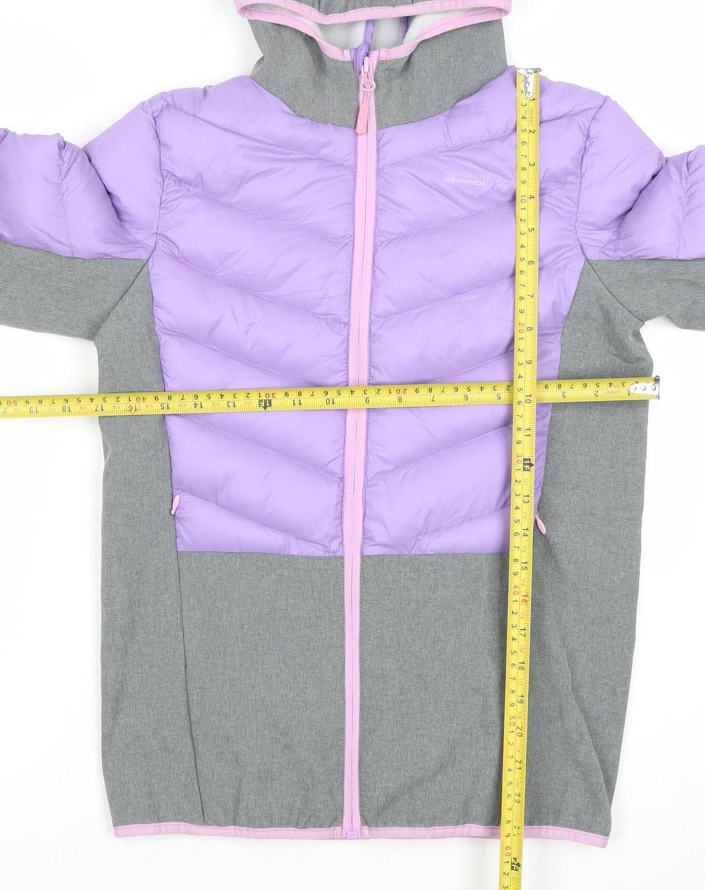 Mountain Warehouse Girls Purple Puffer Jacket 13 Years Hooded Water Resistant Coat