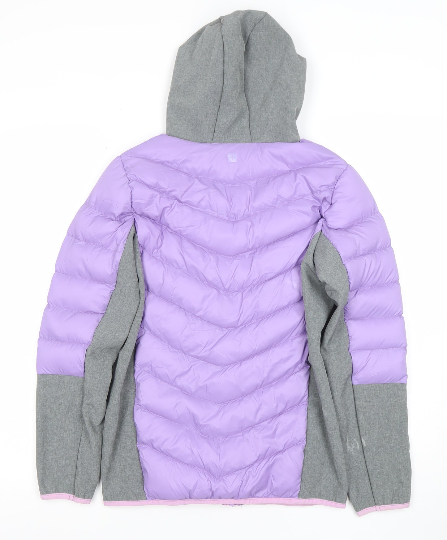 Mountain Warehouse Girls Purple Puffer Jacket 13 Years Hooded Water Resistant Coat