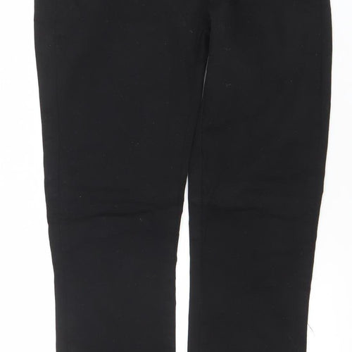 Savida Women's Black Skinny Stretch Jeans Size 6 Zip Hem