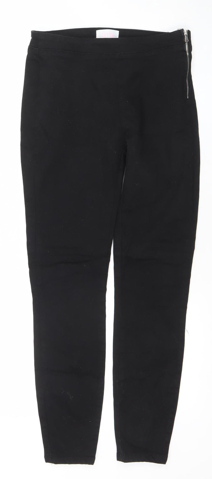 Savida Women's Black Skinny Stretch Jeans Size 6 Zip Hem