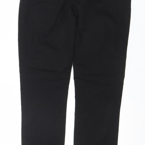 Savida Women's Black Skinny Stretch Jeans Size 6 Zip Hem
