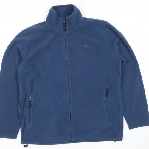 Rainforest Men's Blue Fleece Full Zip Jacket Size L