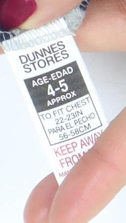 Dunnes Stores Boys Grey Striped Long Sleeve Polo Shirt 4-5 Years