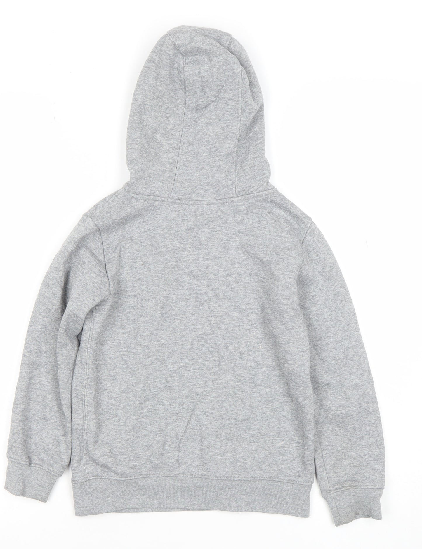 Nike Boys Grey Pullover Hoodie Size M 5-6 Years Cotton Blend Logo Print