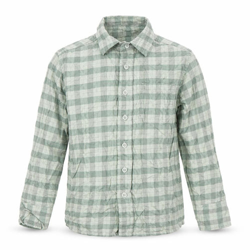 Dunn & Co Boys Green Checked Cotton Long Sleeve Button-Up Shirt 6-7 Years