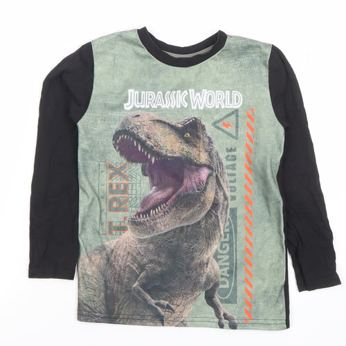 Dunnes Stores Boys Black Jurassic World T-Rex Long Sleeve T-Shirt 5-6 Years