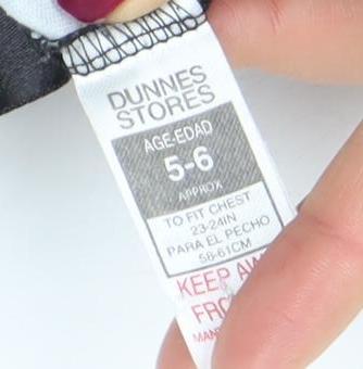 Dunnes Stores Boys Black Jurassic World T-Rex Long Sleeve T-Shirt 5-6 Years