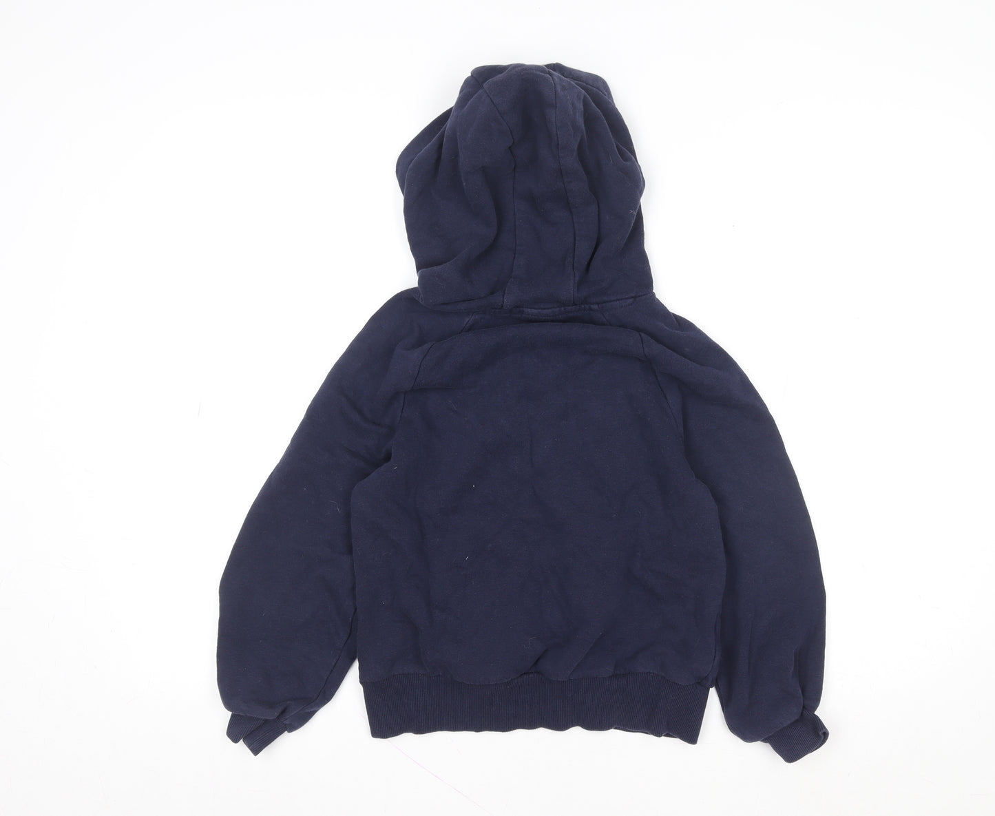 Next Girls Blue Star Embroidered Pullover Hoodie 9 Years Cotton Blend
