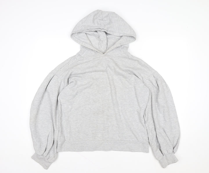 Next Women’s Grey Pullover Hoodie M Cotton Blend Casual