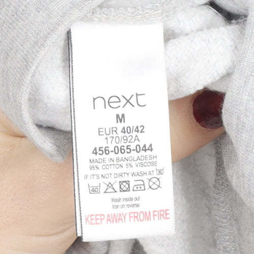 Next Women’s Grey Pullover Hoodie M Cotton Blend Casual