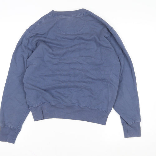 Uniqlo Men's Blue Cotton Crew Neck Pullover Sweatshirt XS
