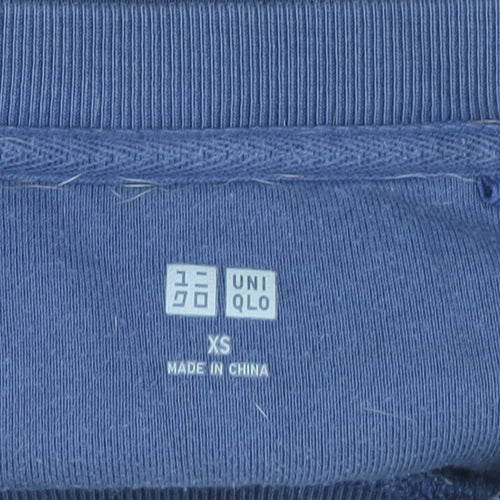 Uniqlo Men's Blue Cotton Crew Neck Pullover Sweatshirt XS