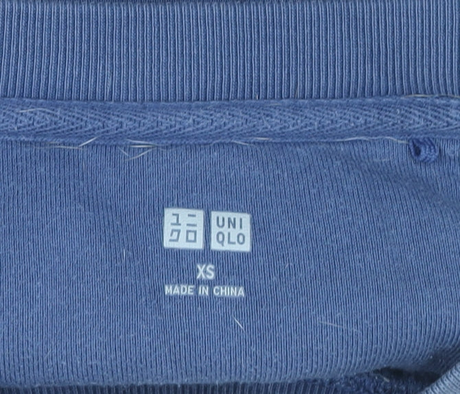 Uniqlo Men's Blue Cotton Crew Neck Pullover Sweatshirt XS
