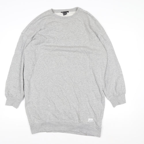 Esmara Women Grey Long Sleeve Pullover Sweatshirt Size M Cotton Blend