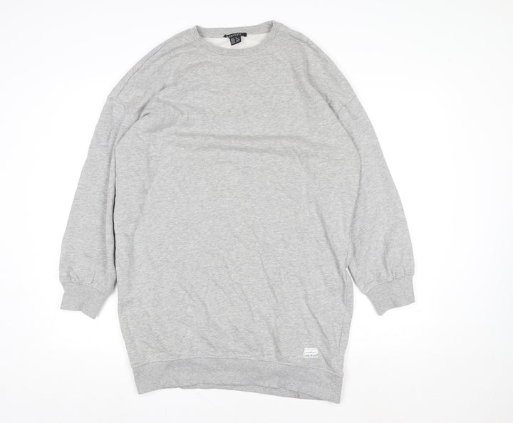 Esmara Women Grey Long Sleeve Pullover Sweatshirt Size M Cotton Blend