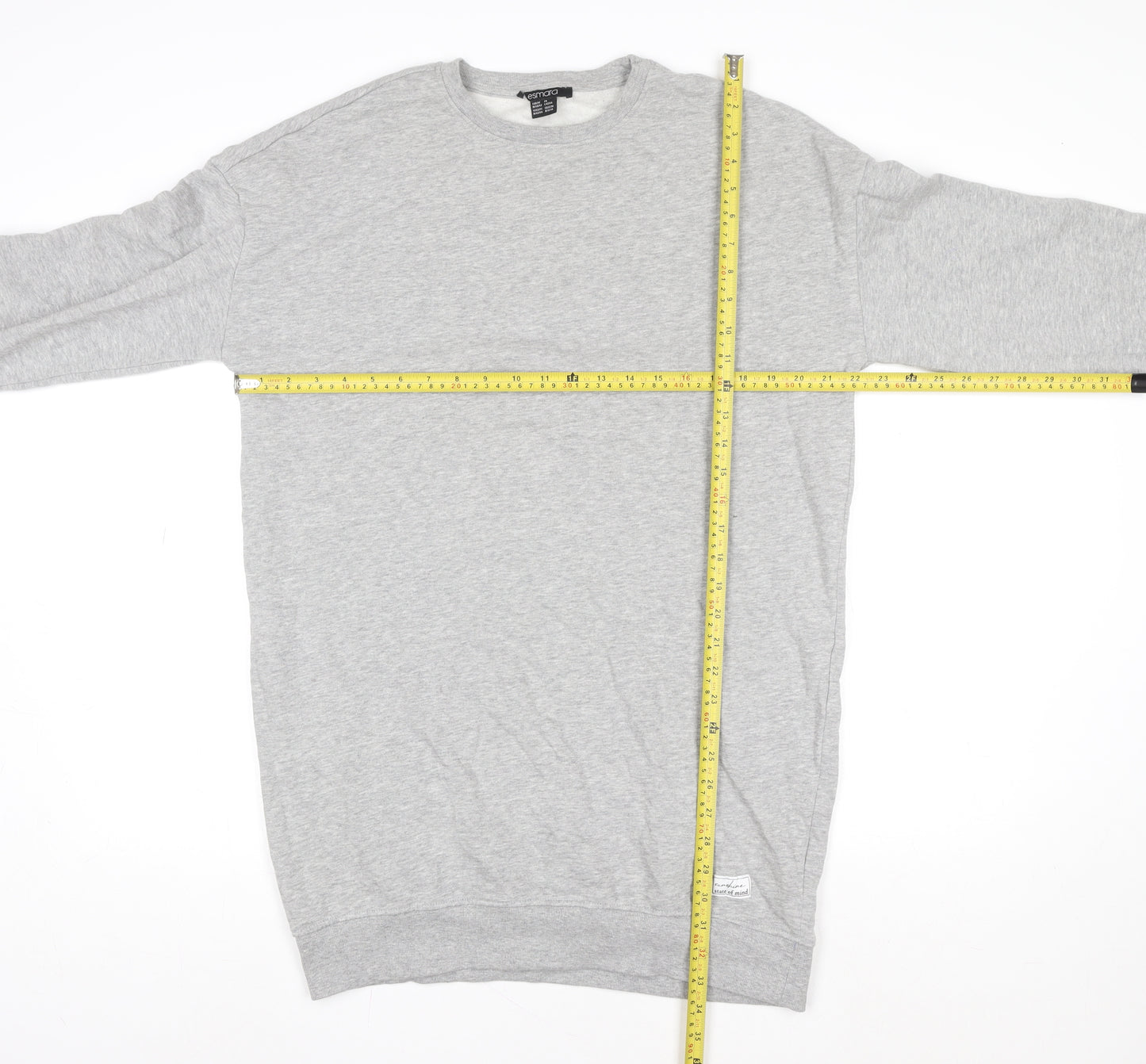 Esmara Women Grey Long Sleeve Pullover Sweatshirt Size M Cotton Blend