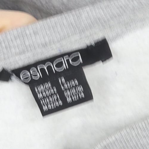 Esmara Women Grey Long Sleeve Pullover Sweatshirt Size M Cotton Blend