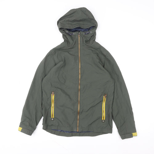 Next Boys Green Hooded Windbreaker Jacket 9 Years Lightweight Nylon