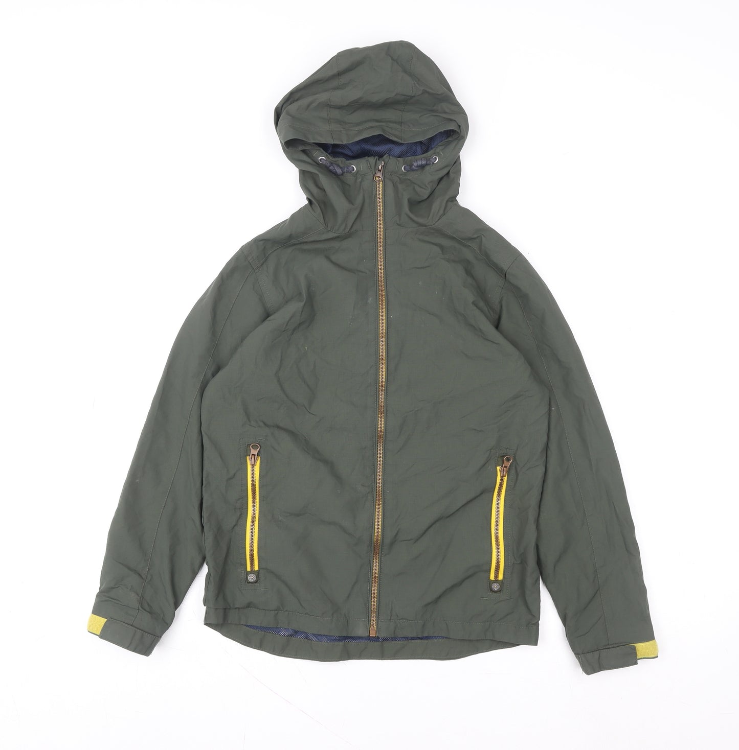 Next Boys Green Hooded Windbreaker Jacket 9 Years Lightweight Nylon