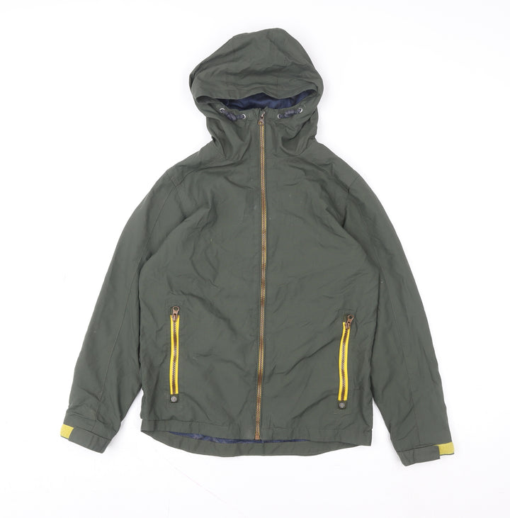 Next Boys Green Hooded Windbreaker Jacket 9 Years Lightweight Nylon