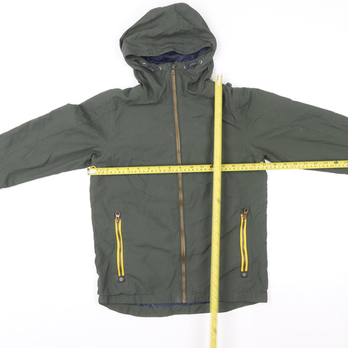 Next Boys Green Hooded Windbreaker Jacket 9 Years Lightweight Nylon