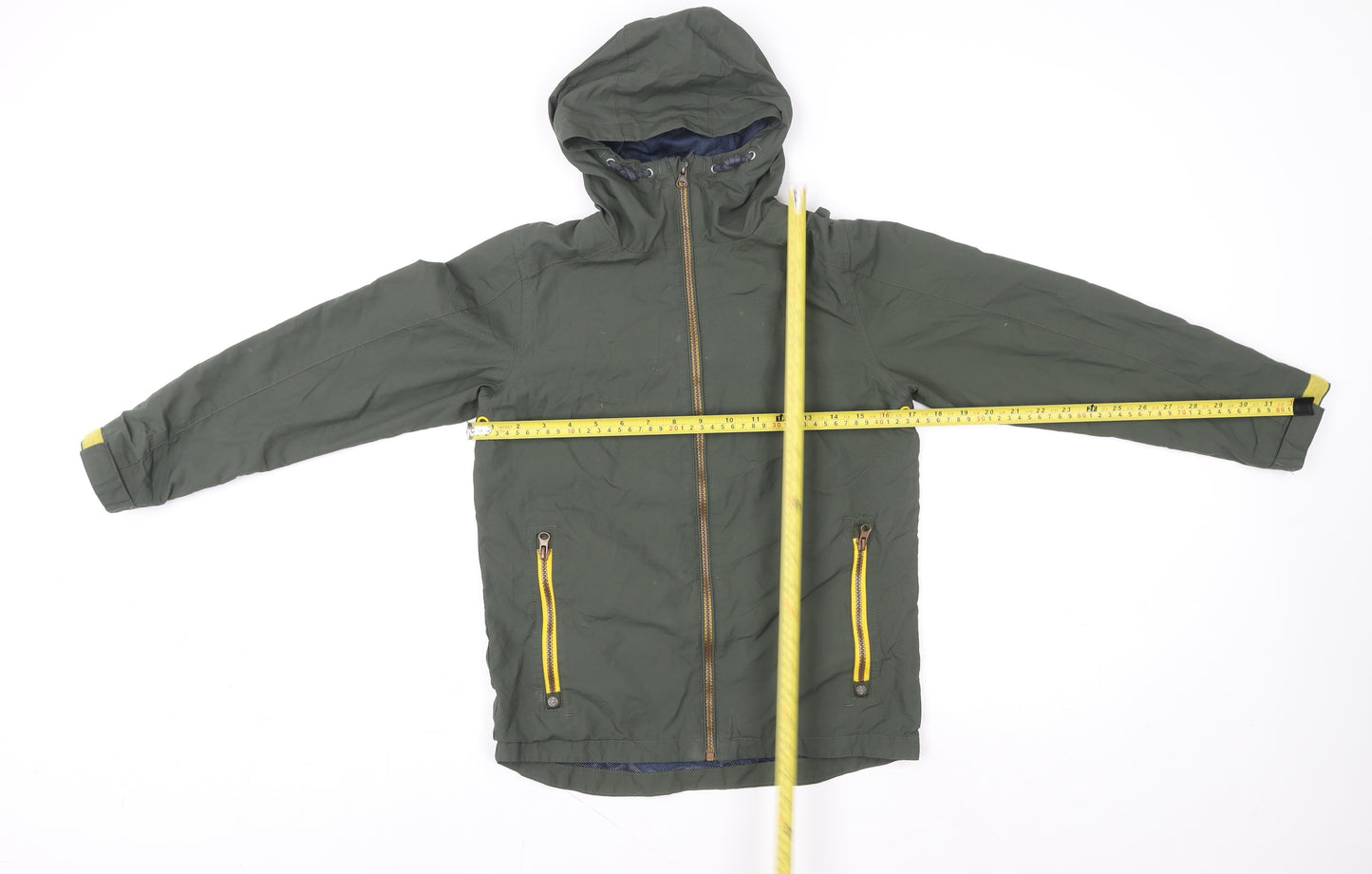 Next Boys Green Hooded Windbreaker Jacket 9 Years Lightweight Nylon