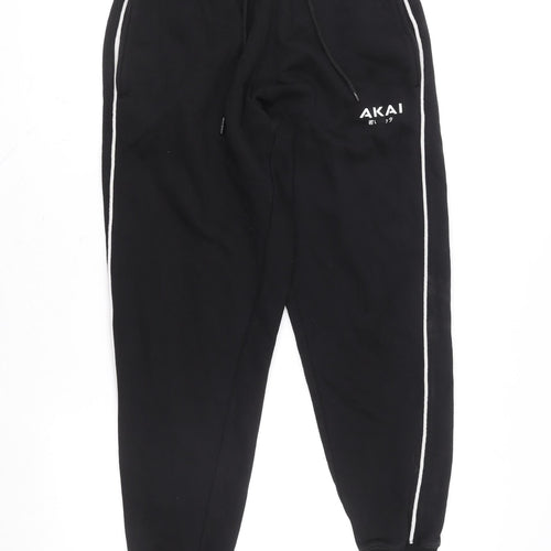AKAI Men's Black Jogger Trousers L Fleece Activewear Pants