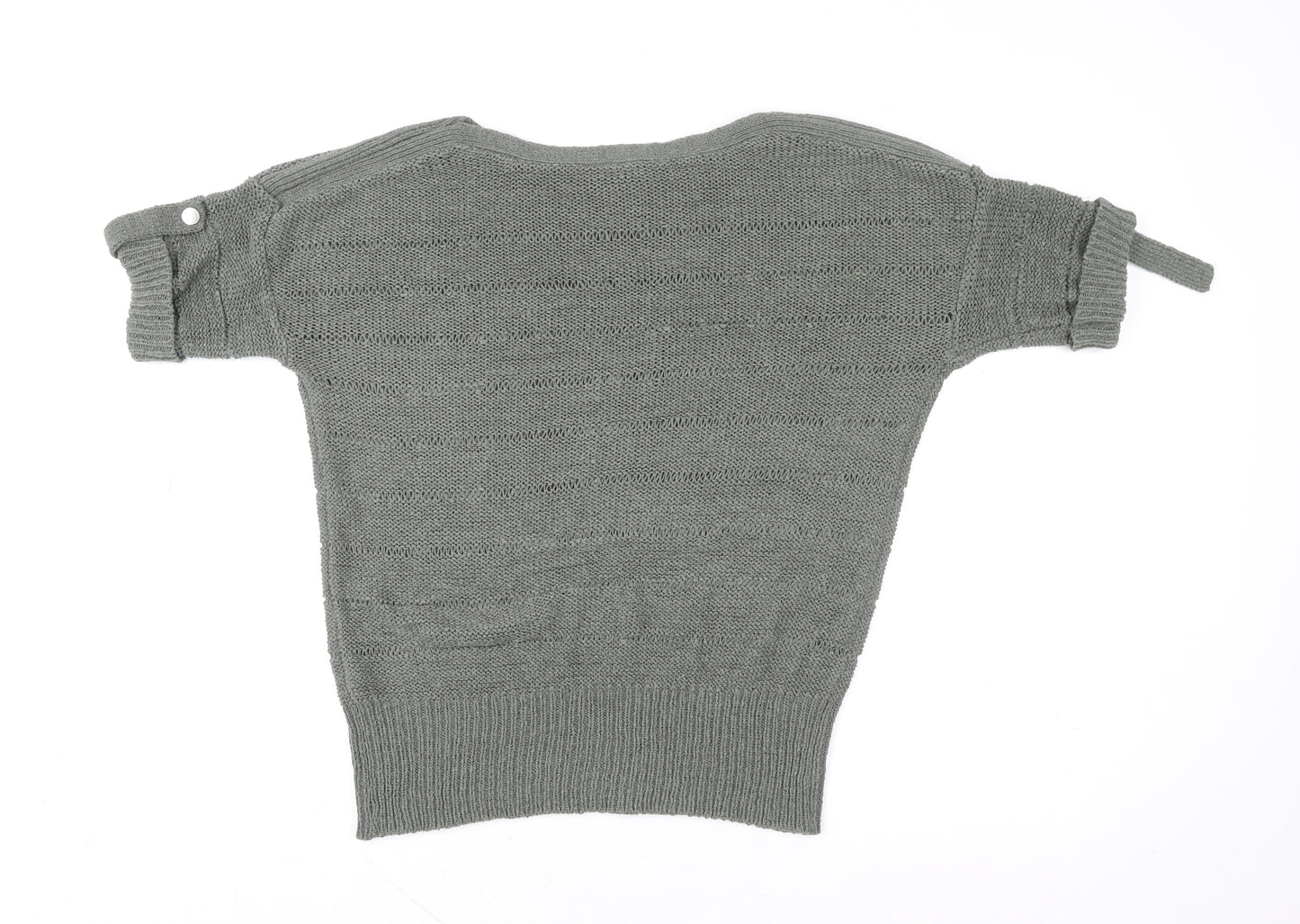 Wallis Women’s Grey Knit Short Sleeve Blouse Size S