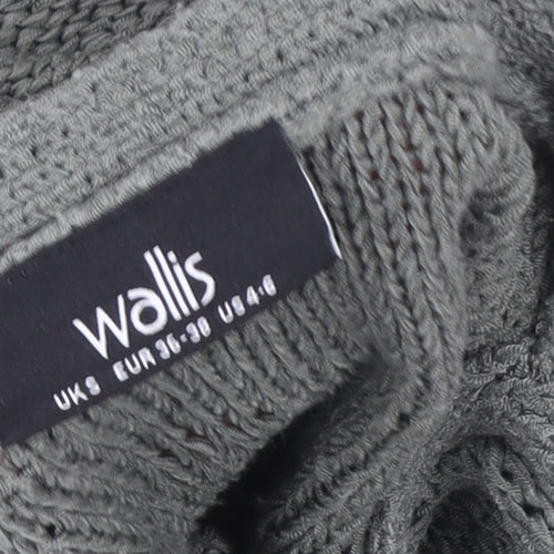 Wallis Women’s Grey Knit Short Sleeve Blouse Size S