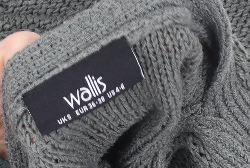 Wallis Women’s Grey Knit Short Sleeve Blouse Size S